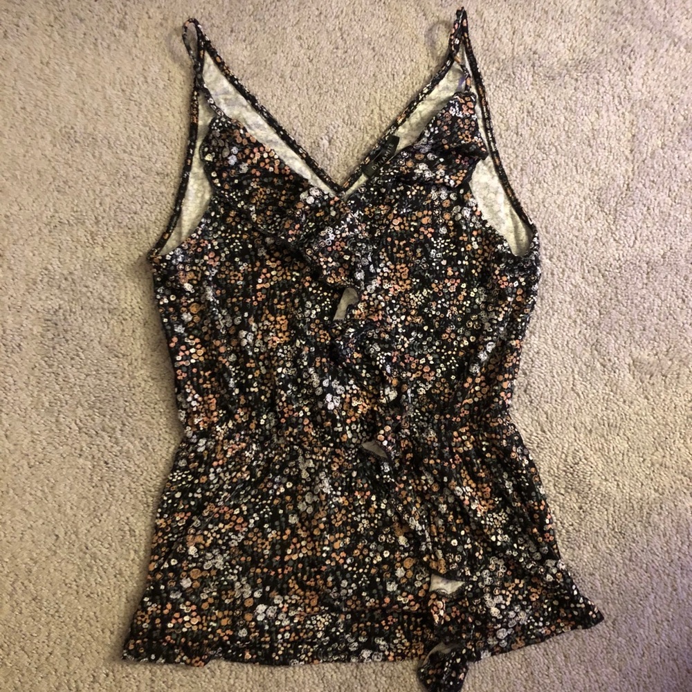 Dynamite floral v neck tank top XS